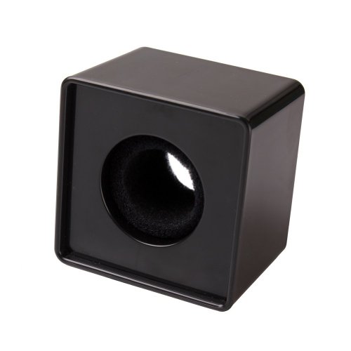 Ushoppingcart 1pc Black New Square Cube Pattern ABS Mic Microphone Interview Logo Flag Station 39mm Hole - Thumbnail 5