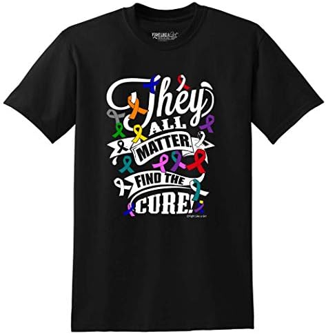 Fight Like a Girl They All Matter Cancer Retro Awareness T-Shirt