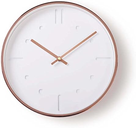 CHLWW Modern Simple Art Generous Classic Mute Watch Richard Rose Gold Living Room Restaurant Wall Clock,White