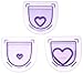 Wilton Cutting Insert Layer 3pc, Heart Set, purple