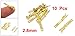 uxcell Male Spade Crimp Terminals Wiring Connectors, 2.8 mm, Gold Tone, 10 Piece