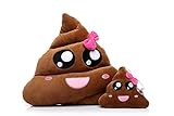 Ignislife Pair of Cute Emojis Poop Pillows Plush Toys Throw Pillows