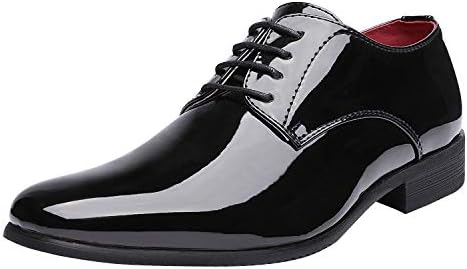 calvin klein black gloss dress shoes Calvin Klein Dress Shoes Mens 9 Bachman Oxford Black Faux Leather Casual  Lace Up