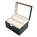 CE Compass 20 Grid Slots Watch Jewelry Display Case Organizer Gift Box Storage Synthetic Leather
