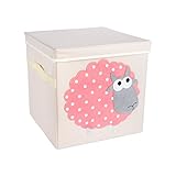 DII Nursery or Playroom Storage Bins with Lids, Made To Fit Standard Cube Organizers, use for Toys, Clothing, Blankets, Books, & More (13x13x13