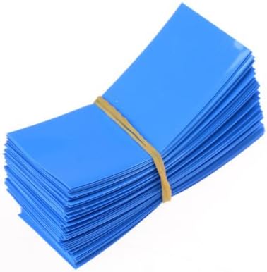 200pcs Blue PVC Heat Shrink Tubing Tube For 18650 18500 Battery Shrink Film 29.5mm 18.5mm