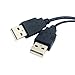 CY USB 2.0 A to Dual A Male Extra Power Data Y Extension Cable for 2.5