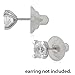 Universal EZback Earring Backs Soft Clear Silicone and 14k White Gold Medium 1 Pair