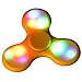 Malltop LED Light Fidget Spinner - High Speed Tri-Spinner Single Finger Decompression EDC Focus Gyro (Yellow)