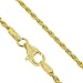 Gem Avenue 14k Gold over Sterling Silver Vermeil 1.5mm Rope Chain Ankle Bracelet (9