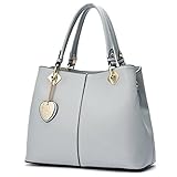 Plovex Leather Brand Women Messenger Bags Luxury Handbags Women Shoulder Bags (grey)