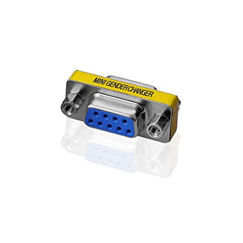 SIENOC 5pcs 9 Pin RS-232 DB9 Male to Male 5pcs Female to Female Serial Cable Gender Changer Coupler Adapter Pack of 10