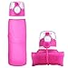 Myfriday Collapsible Water Bottle by Ontrip 26 Ounce/750ml- BPA Free Large Leak Proof Foldable Sports Water Bottle FDA Certificated Reusable Bottles for All Sports Activities