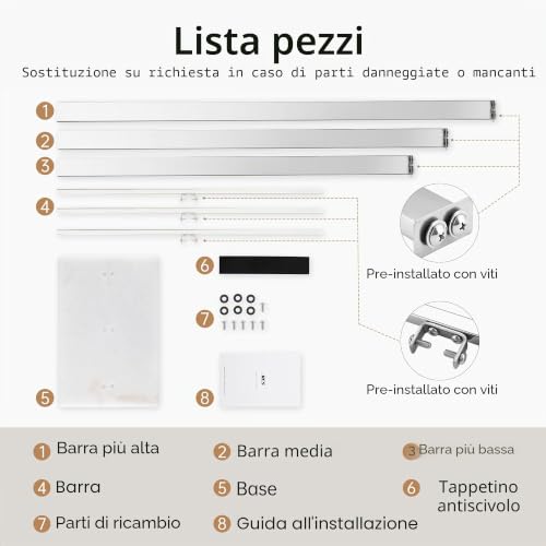 KES BTH217S3 Floor Towel Rail 3 Bars with Marble Base Floor Towel Holder Bathroom Stainless Steel 18/8 Polished