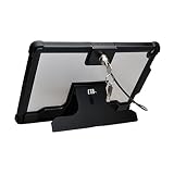 CTA Digital PAD-SCKP Security Case with Kickstand and Anti-Theft Cable for iPad Pro 12.9", Black