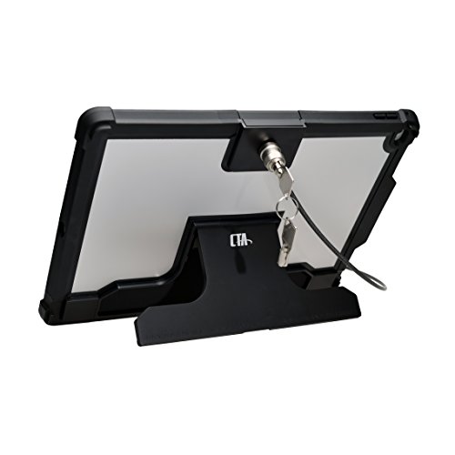 CTA Digital PAD-SCKP Security Case with Kickstand and Anti-Theft Cable for iPad Pro 12.9", Black