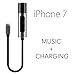 iPhone 7 Lightning to 3.5mm Power Audio Charge Headphone Jack Adapter Cable - Lightning Charging Port and Music Controller (no mic) Converter
