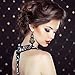 Boao Gothic Choker Necklace Lace Choker Halloween Gothic Jewelry with Lace Bracelet and Pendant Earrings for Women(Classic)