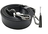 Purse Strap Replacement - Adjustable Microfiber Leather Strap for Cross Body Bag or Handbag - 34 Inch- 59 Inch Long, 1 Inch Wide, Gunmetal Clasp, Black, by Beaulegan