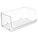 mDesign Large Stackable Plastic Food Storage Organizer Bin with Open Front - Perfect for Refrigerator, Freezer, Cupboard, Cabinet, and Pantry Organization - 15
