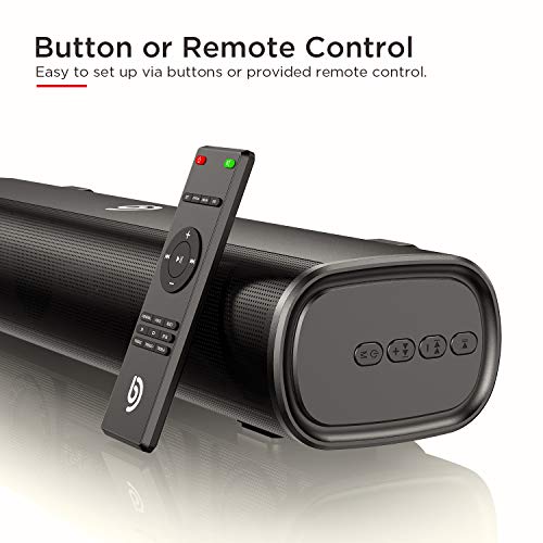 Soundbar, Bomaker 16Inch 2.0 TV and Computer Speaker with 50W/105dB