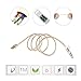 [Apple MFi Certified] 2 in 1 Dual Lightning USB Cable 3ft 1 M, HUNDA Nylon Braided USB Connector for Any Android and Apple Devices such as iPhone, iPad , Samsung, HTC, Nexus,Sony and more (Gold)