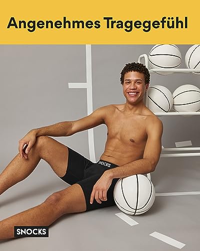 Snocks Pack of 6 Men's Underwear Soft Organic Cotton – Men's Underwear Men's Boxer Shorts Without Tag Annoying – Boxer Man Pack Boxer Briefs Men Comfortable