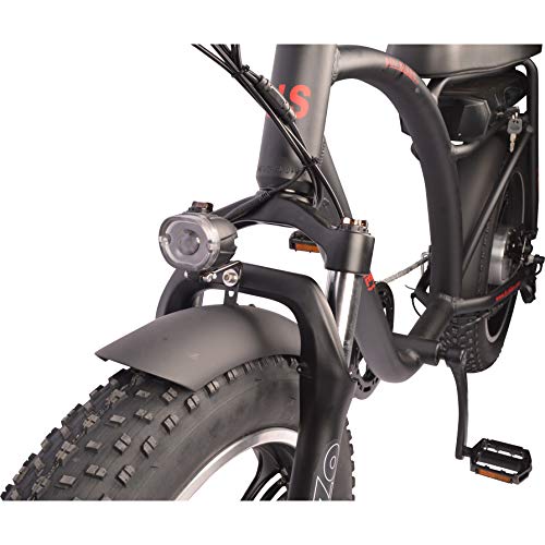 DJ Super Bike 750W 48V 13Ah Power Electric Bicycle, Matte Black, LED