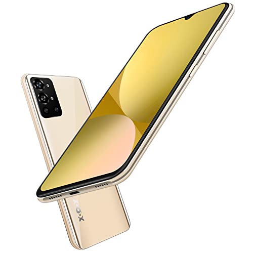 Xgody X14 Unlocked Smartphones, 6.52 Inch Large Screen 4G Dual Sim Mobile Phones, Dual 5MP + 256GB Extended Storage Cheap Cell Phones, Android 9.0 OS, 3000mAh Massive Battery, Face Recognition (Gold)