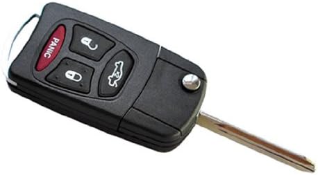 Folding Filp Uncut Remote Key Shell Case 4 Buttons for Dodge Chrysler Jeep No Chips Inside