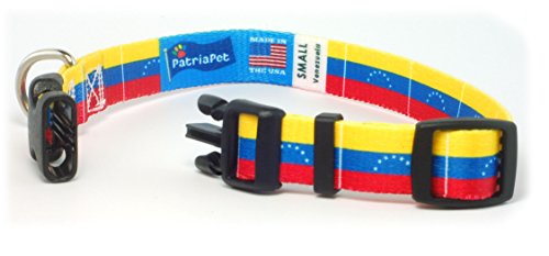 Venezuela Venezuelan Flag Dog Collar for by PatriaPet for Small Dogs