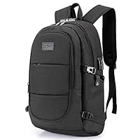 Laptop Backpack,Business Travel Anti Theft Backpack with USB Charging Port, Water-Resistant Slim Backpack Fit 15.6 Inch Laptop Computer Work School Rucksack for Womens Mens