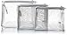 Harry D Koenig & Co Cosmetic Bag 3 Piece Set, Silver