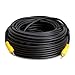 Cmple - RCA Subwoofer Cable 100 ft Digital Coaxial Audio Cable Composite Audio/Video Cord 1-RCA Cable Male to Male Coaxial RCA Cables for Home Theater, Rear View Parking Camera