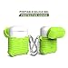 AirPods Case, MeanLove Soft Silicone Case Shock Proof Dust/Dirt Proof Protective Cover and Skin for Apple AirPods Charging Case  (Green)
