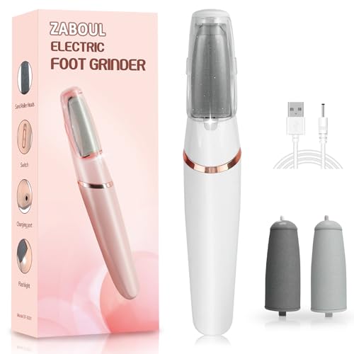 Electric Callus Remover for Feet, Professional Rechargeable Foot File Kit for Hard Dead Dry Cracked Skin Heels Care,Effective Pedicure Tools with Replacement Roller Heads Storage Bag