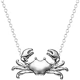 MOKAVIKY 25 Animal Crab Pendant Necklace for Women Silver Chain Crab Charm Choker Dainty Jewelry