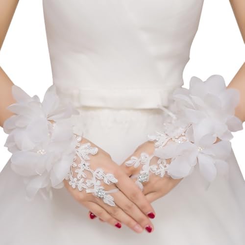 Guantes Largos De Encaje Sin Dedos – Mangas Vintage Para Novias, Bailes De Fiesta Y Disfraces De Halloween