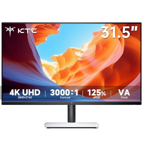 KTC 32 Zoll 4K UHD Monitor, VA-Panel 3840×2160, HDR10, 99% sRGB, ΔE<2, Blaulichtreduziert, HDMI 2.0, DP 1.4, Höhenverstellbarer Standfuß, VESA 100×100