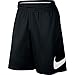 NIKE Men's Basketball Shorts, Black/Black/Black/White, Medium