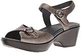 Dansko Women's June Flat Sandal, Pewter Nappa, 40 EU/9.5-10 M US