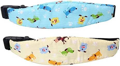 Stroller and Car Seat Sleeping Safe Band is Easy to Use with Adjustable and Washable Belt by COOLGUY (Puppy, Blue+Yellow)