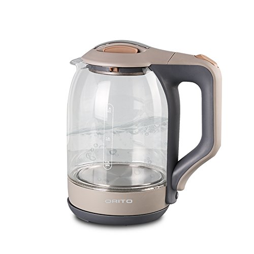 Click Here to See More Images ORITO Electric Kettle LED Indicator Glass Kettle Cordless Water Boiler 1.8L(62 OZ) Tea Kettle