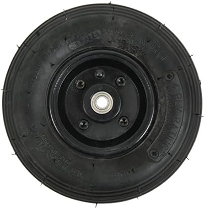 8 inch by 2 inch Pneumatic Black Replacement Wheel For Electric Scooters, Wheelchairs, Rollators, Walking Frames and more, Black Caster.