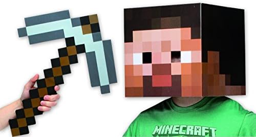 Minecraft Steve Mask and Pickaxe