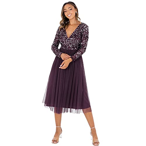 Maya Deluxe Womens De Wp Midi Berry 10