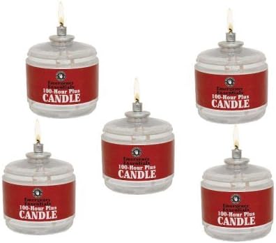 100 Hour Plus Emergency Candle Clear Mist, 5 Candles