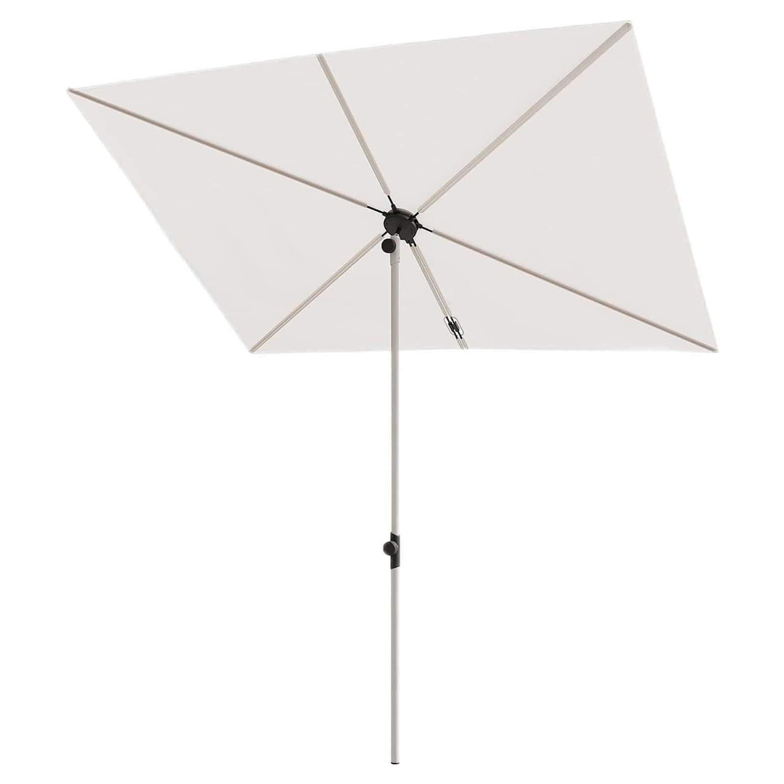 Photo 1 of (PARTIAL SET) Grand patio Balcony Umbrella, JENA 6x4 FT Outdoor Umbrella, Rectangular Flat Canopy Versatile Patio Shade with 360 Degree Roating Knob for Deck Apartment, Beige