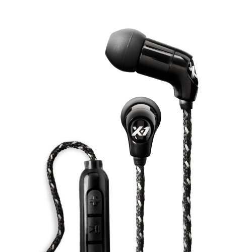 X-1 (Powered by H2O Audio) MM-IE1-BK Momentum In-Ear Ultra Light Sweat Proof Headphones (Black) DISCONTINUED BY MANUFACTURER
