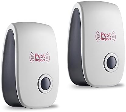 Ultrasonic Pest Repeller, 2 pack Electronic Plug In Indoor Pests Control in Repellent for Mosquitoes, Bed Bugs, Spiders, Mouse, Rodents, Ants and other Insects, Non-toxic, Humans &amp; pets safe